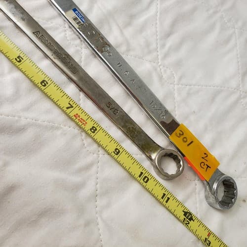 Set of 2 ARMSTRONG/PROTO Double-Ended Ring & Combination Wrench Tool LOT 301 - Thumbnail 3