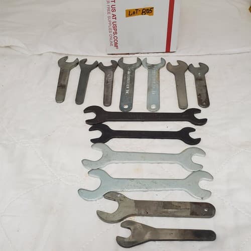 Lot of 13 Assorted Open End Spanner Wrenches Set LOT-805 - Image 1