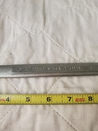 CRAFTSMAN 3/4 - 7/8 V43928 Double-Ended Ring Wrench Tool LOT 298 - Thumbnail 4