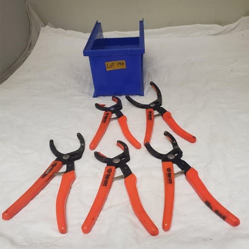 Lot of 5 ROBO Oil Filter Wrench Pliers LOT-196 - Image 1