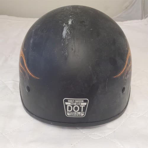 Harley Davidson Motor Cycles black Helmet Large - Image 1