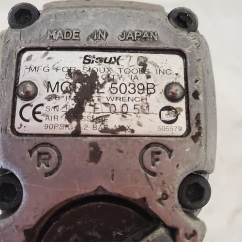 Sioux 5039B 3/8 Inch Pistol Grip Pneumatic Air Impact Wrench AM25 - Thumbnail 5