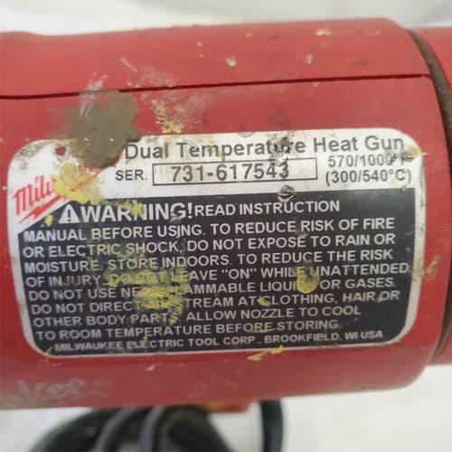 Milwaukee Corded Electric Dual Temperature Heat Gun AM75 - Thumbnail 5