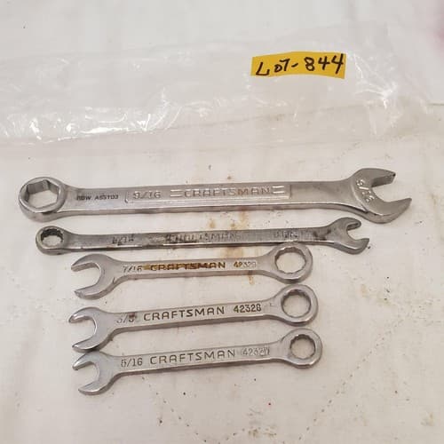 Lot of 5 Craftsman Open & Box End Wrenches Set LOT-844 - Image 1