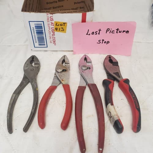 Lot of 4 Assorted Slip Joint Pliers Wilde Tool LOT-413 - Thumbnail 8