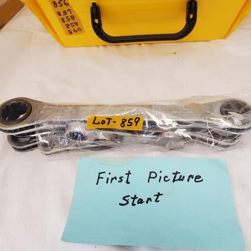 Lot of 5 Assorted Ratchet Box End Wrench Set LOT-859 - Thumbnail 2