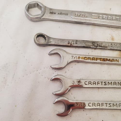 Lot of 5 Craftsman Open & Box End Wrenches Set LOT-844 - Thumbnail 4