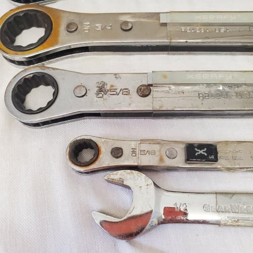 Lot of 5 Assorted Ratchet Box End Wrench Set LOT-859 - Thumbnail 6