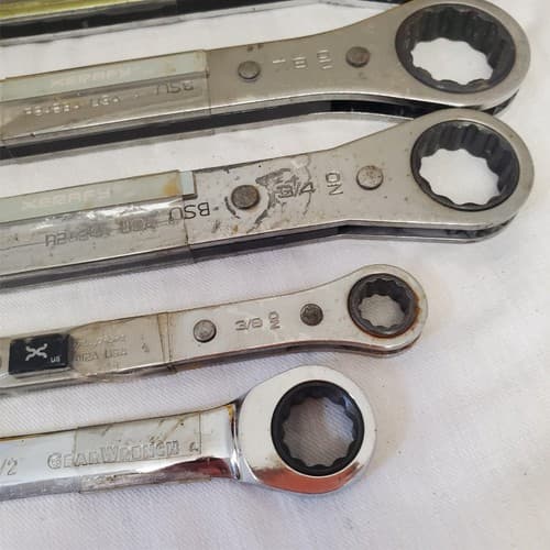 Lot of 5 Assorted Ratchet Box End Wrench Set LOT-859 - Thumbnail 7