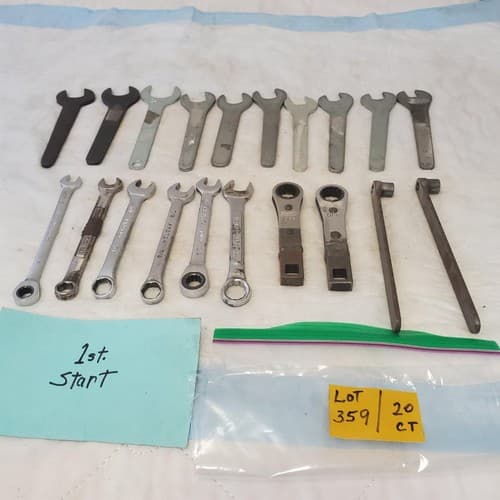 Lot of 20 Various Brand Assorted Size Wrenches Hand Tools LOT 359 - Image 1