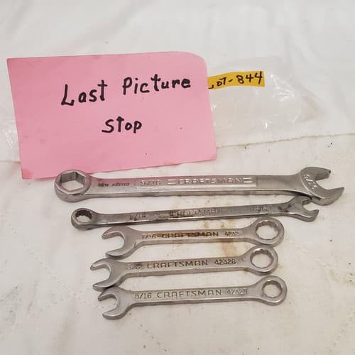 Lot of 5 Craftsman Open & Box End Wrenches Set LOT-844 - Thumbnail 8