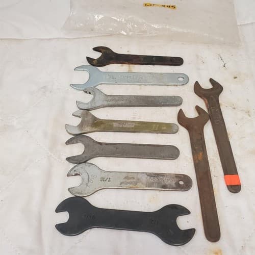 Lot of 9 Various Brand Assorted Open Ended Wrench Set LOT-845 - Image 1