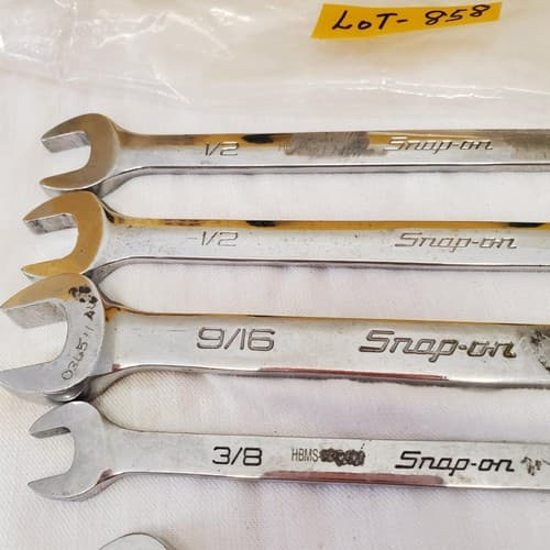 Lot of 5 Snap-On Combination Wrench Set LOT-858 - Thumbnail 5
