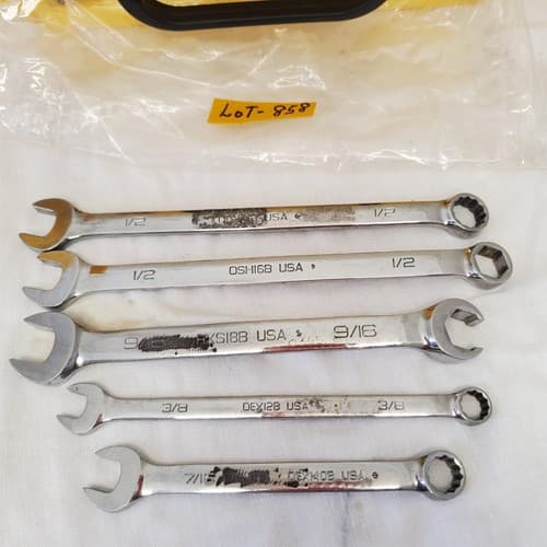 Lot of 5 Snap-On Combination Wrench Set LOT-858 - Thumbnail 8