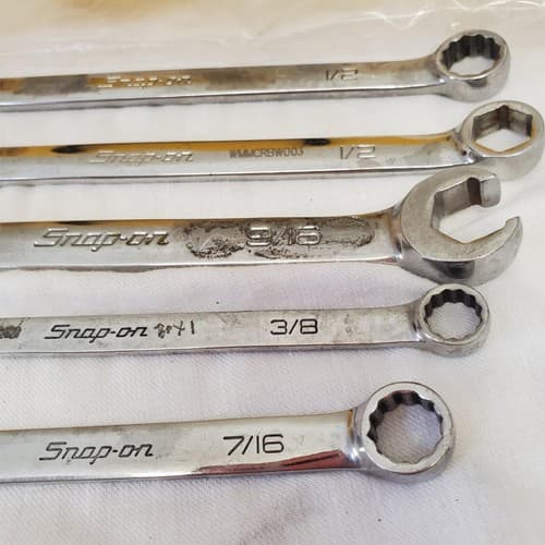 Lot of 5 Snap-On Combination Wrench Set LOT-858 - Thumbnail 7