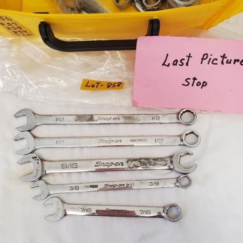 Lot of 5 Snap-On Combination Wrench Set LOT-858 - Thumbnail 9
