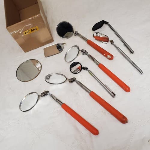 Lot of Telescopic Adjustable Inspection Mirror Automotive Repair Tool LOT-508 - Thumbnail 5