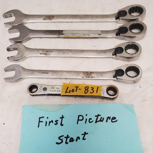 Lot of 5 Blue-Point Combination Box Wrenches Set LOT-831 - Image 1