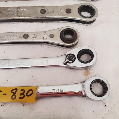 Lot of 5 Double Box Reversible Ratcheting Wrench Set LOT-830 - Thumbnail 3