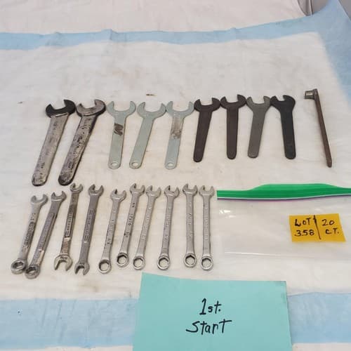 Lot of 20 Various Brand Assorted Size Wrenches Hand Tools LOT 358 - Image 1
