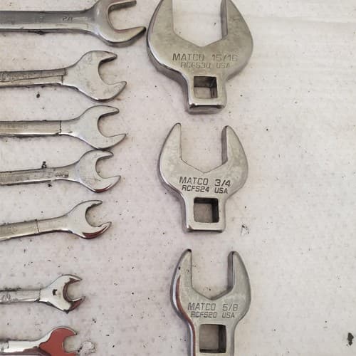 Lot of Assorted 4 Way Angle Head Open End, Crowfoot & other Wrenches LOT 472 - Thumbnail 5