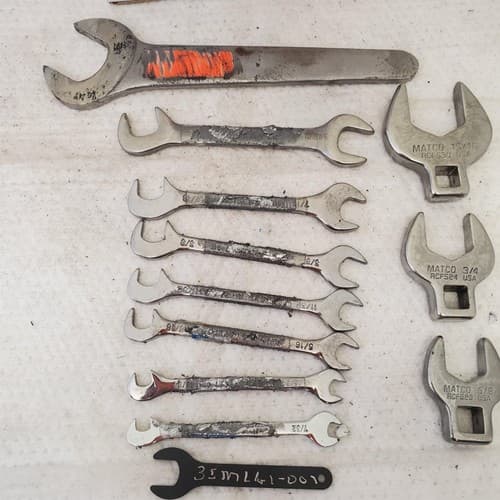 Lot of Assorted 4 Way Angle Head Open End, Crowfoot & other Wrenches LOT 472 - Thumbnail 7