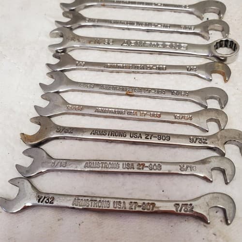 Lot of Assorted Open-End Combination & Double Box Wrenches LOT-923 - Thumbnail 2