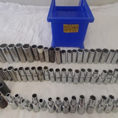 Lot of 120 pc Assorted Sockets/ Chrome / Ratchet Impact Sockets LOT 307 - Thumbnail 8