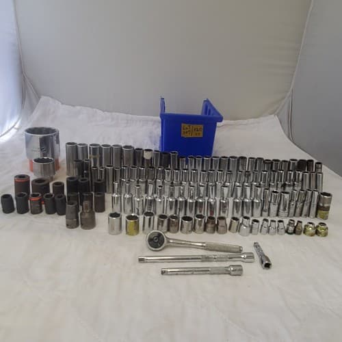 Lot of 120 pc Assorted Sockets/ Chrome / Ratchet Impact Sockets LOT 307 - Thumbnail 13