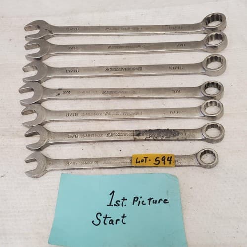Lot of Assorted Armstrong Combination Box Wrenches LOT 594 - Image 1