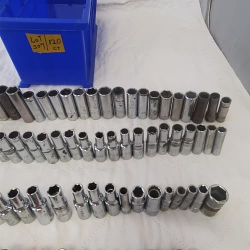 Lot of 120 pc Assorted Sockets/ Chrome / Ratchet Impact Sockets LOT 307 - Thumbnail 9