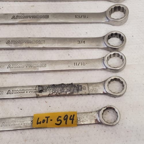 Lot of Assorted Armstrong Combination Box Wrenches LOT 594 - Thumbnail 5