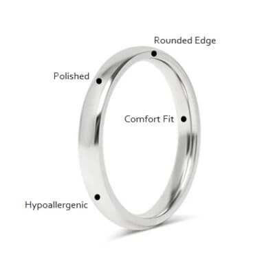 10 Polished Rounded Stainless Steel Blank Comfort Fit Rings Wholesale Lots - Image 1