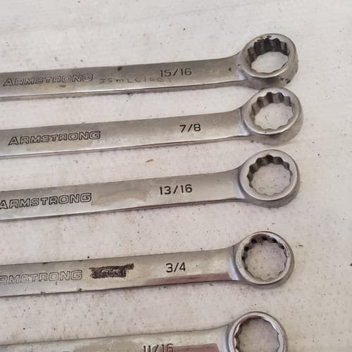 Lot of Assorted Armstrong Combination Box Wrenches LOT 595 - Thumbnail 4