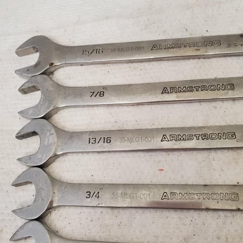 Lot of Assorted Armstrong Combination Box Wrenches LOT 595 - Thumbnail 3