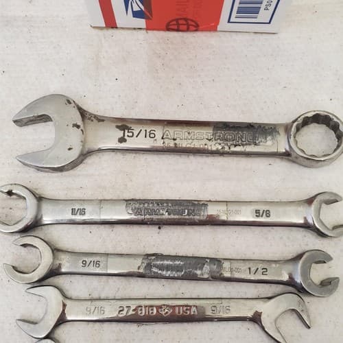 Lot of Assorted Armstrong Combination, Open Ended & other Wrenches LOT 103 - Thumbnail 5