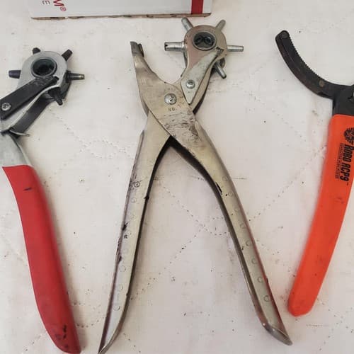 Lot of 3 Revolving Punch Pliers and Oil Filter Wrench Pliers Lot-214 - Thumbnail 4