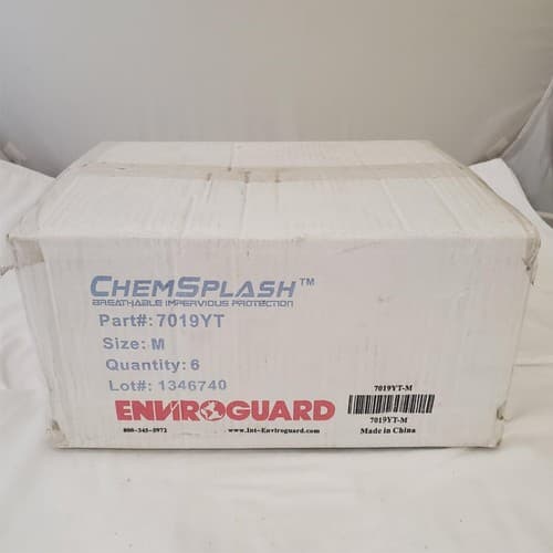 Lot of 6 Chemical Splash 7019YT Disposable Coverall with Hood & Boot - Thumbnail 2