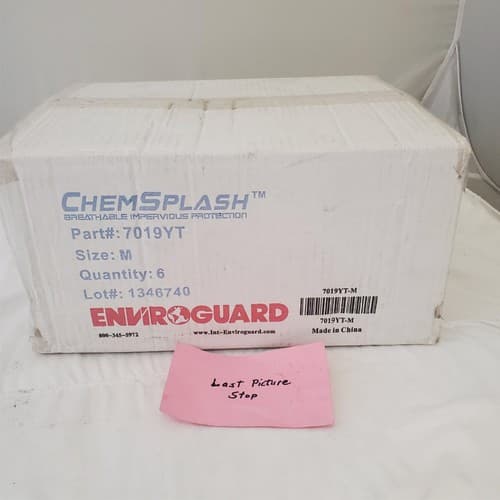 Lot of 6 Chemical Splash 7019YT Disposable Coverall with Hood & Boot - Thumbnail 4
