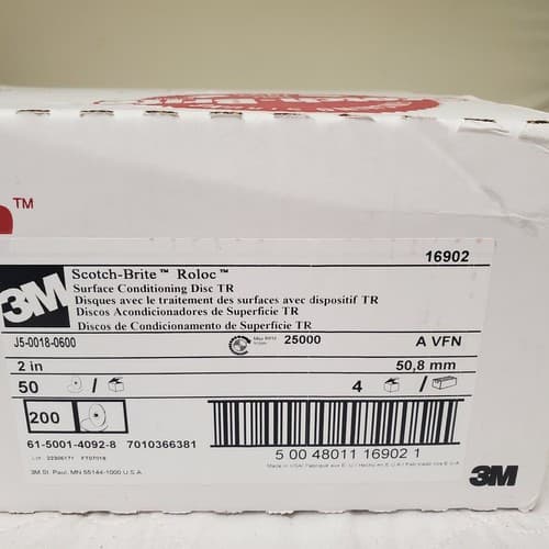 200 Total Scotch-Brite Roloc 16902 Surface Conditioning Disc TR J5-0018-0600 - Image 1
