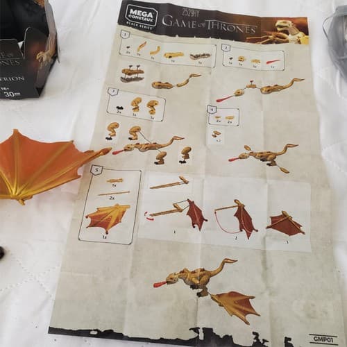 MEGA Construx 2529HY Black Series Game of Thrones Viserion Set - Thumbnail 5