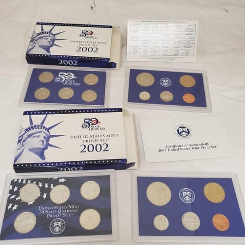 2002-S Proof Set 10 Coin US Mint Set w/ OGP & COA Uncirculated Collector Coins - Image 1