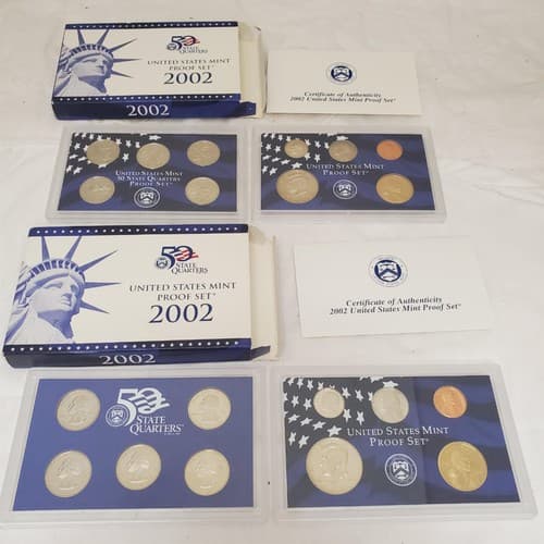 2002-S Proof Set 10 Coin US Mint Set w/ OGP & COA Uncirculated Collector Coins - Thumbnail 5