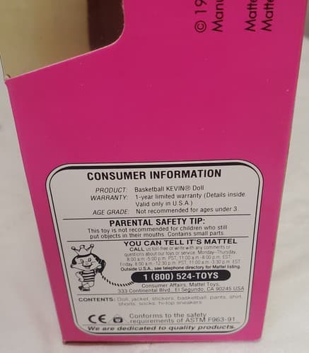 1992 Mattel Basketball Kevin Cool Boyfriend of Skipper Doll - Thumbnail 5