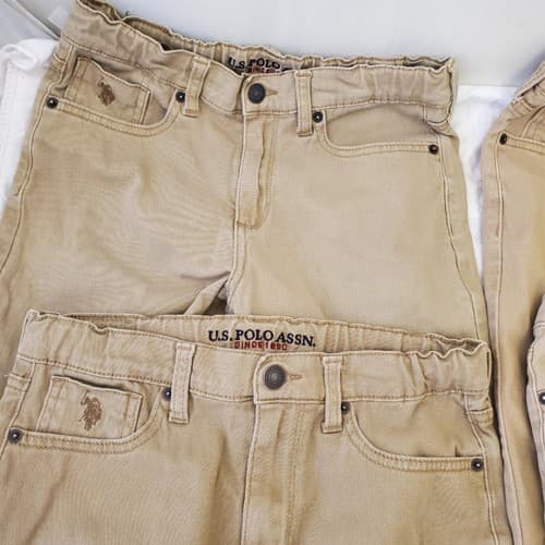 Lot of 4 U.S. Polo Assn. Honey Khaki Straight fit Denim Size 14 - Thumbnail 2
