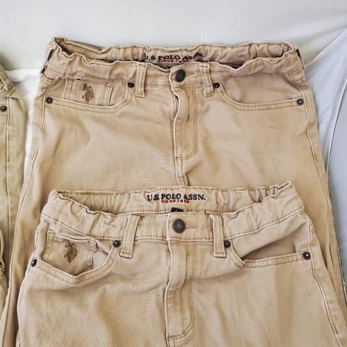 Lot of 4 U.S. Polo Assn. Honey Khaki Straight fit Denim Size 14 - Thumbnail 4