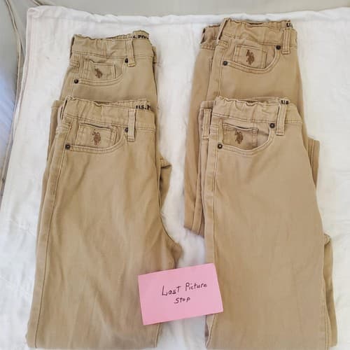 Lot of 4 U.S. Polo Assn. Honey Khaki Straight fit Denim Size 14 - Thumbnail 14