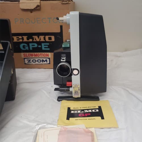 8mm Projector ELMO GP-E Slow Motion Zoom & Film Reel Storage Box - Thumbnail 9