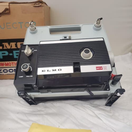 8mm Projector ELMO GP-E Slow Motion Zoom & Film Reel Storage Box - Thumbnail 12
