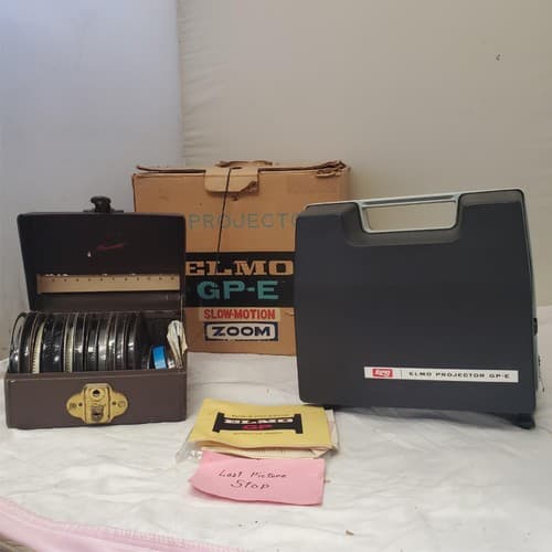 8mm Projector ELMO GP-E Slow Motion Zoom & Film Reel Storage Box - Thumbnail 13